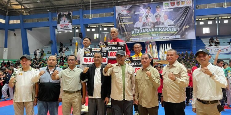 Kejuaraan Karate Pangdam XXII 2026 Sukses, Forki Kabupaten Tanah Laut Raih Juara Umum