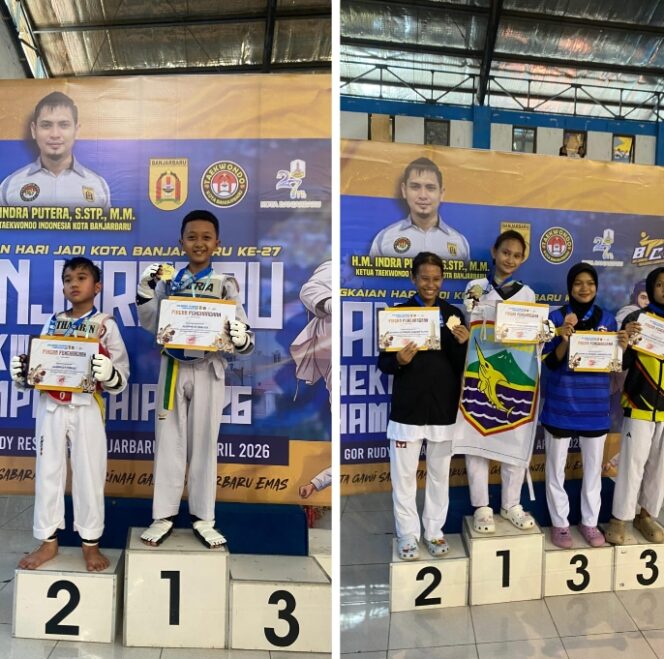 
					Dua Kakak Beradik Atlet Teakwondo Kotabaru Raih Emas di Ajang Banjarbaru Taekwondo Championship 2026