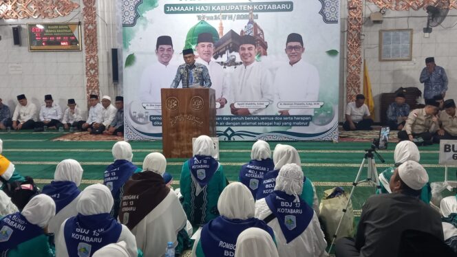 
					Pemda Kotabaru Lepas 309 Jemaah calon Haji tahun 1447 H / 2026 M ,Asal Kotabaru