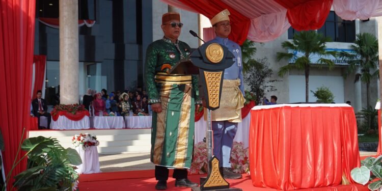 Bupati Kotabaru Pimpin Upacara Hari Lahir Pancasila dan Harjad Kotabaru 2026