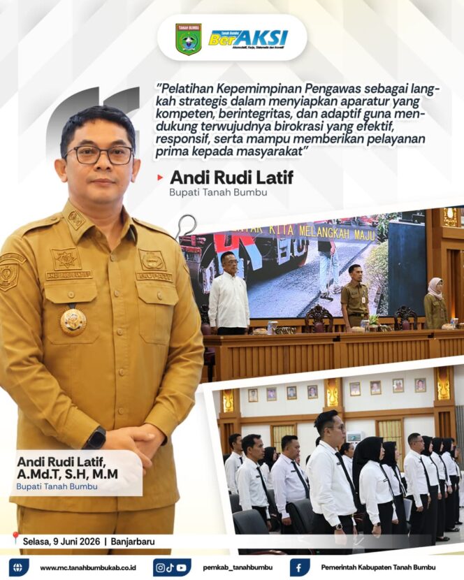 
					Pembukaan PKP Angkatan IV 2026, Bupati Tanah Bumbu Dorong ASN Jadi Agen Perubahan Pelayanan Publik
