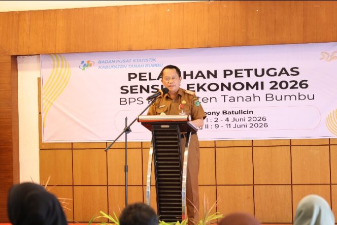 
					Persiapkan Sensus Ekonomi 2026, Pemkab Tanah Bumbu Resmi Buka Pelatihan Petugas Sensus.