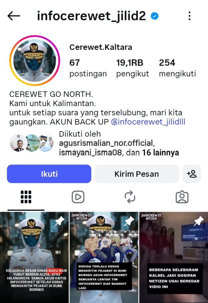 
					Waspada! Akun Instagram Cerewet_Kaltra, atau Timpakul Sebar Berita Hoaks Catut Nama Anggota  DPRD hingga Kemenag Tanah Bumbu,