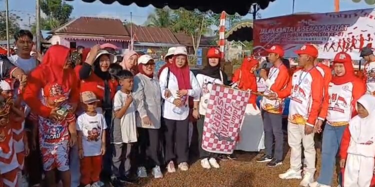 Meriahkan HUT RI ke-81, Ribuan Warga Gunung Tinggi Tumpah Ruah Ikuti Jalan Santai dan Senam Sehat