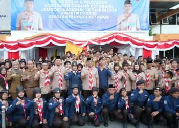 Kwarcab Kotabaru Lepas Kontingen Kotabaru ke Jambore Nasional XII 2026 di Cibubur