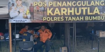 Antisipasi Dampak Karhutla, Si Dokkes Polres Tanah Bumbu Gelar Pemeriksaan Kesehatan dan Bagi Masker