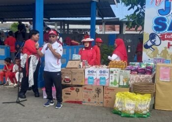 Ratusan Warga Hilir Muara Ramaikan Jalan Sehat HUT RI ke-81