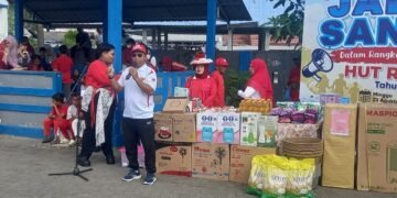 Ratusan Warga Hilir Muara Ramaikan Jalan Sehat HUT RI ke-81