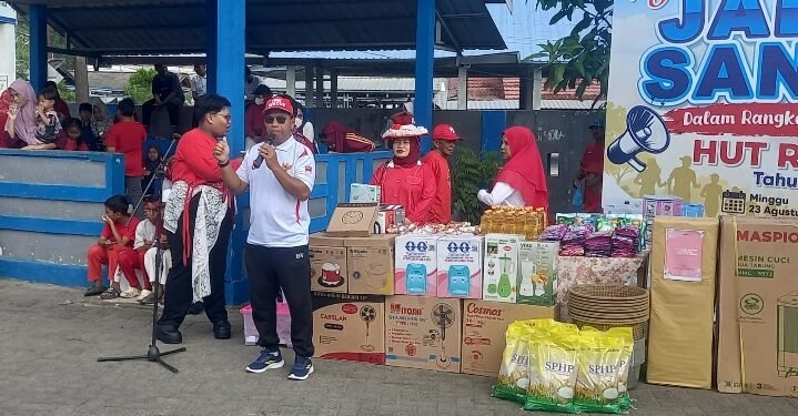 Ratusan Warga Hilir Muara Ramaikan Jalan Sehat HUT RI ke-81