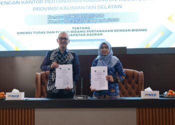 Bapenda dan Kantor Pertanahan Tanah Bumbu Tandatangani Perjanjian Kerja Sama, Bupati Andi Rudi Latif Beri Dukungan