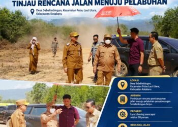 Dorong Pembangunan Infrastruktur, Bupati Kotabaru Tinjau Rencana Jalan Pembangunan Pelabuhan