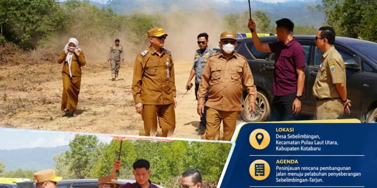 Dorong Pembangunan Infrastruktur, Bupati Kotabaru Tinjau Rencana Jalan Pembangunan Pelabuhan