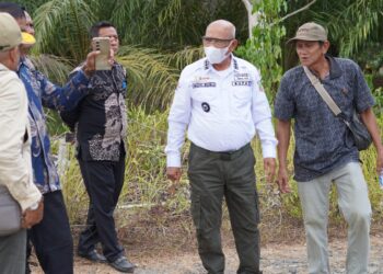 Meningkatkan Kemajuan Daerah, Bupati Tinjau Pembagunan Jalan Tembus Jembatan Tanjung Serdang