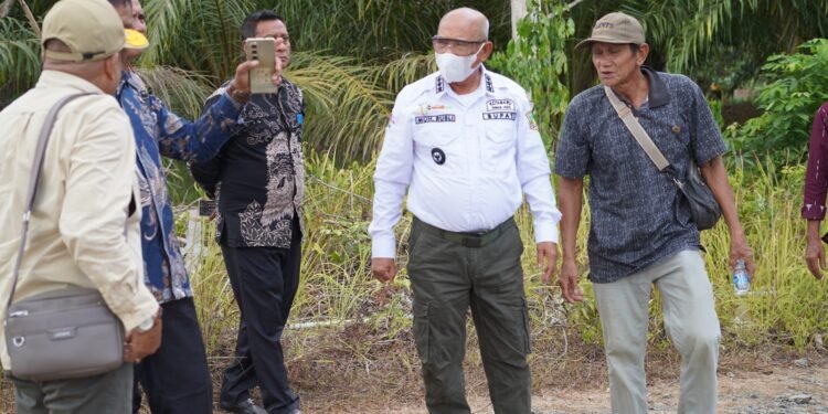Meningkatkan Kemajuan Daerah, Bupati Tinjau Pembagunan Jalan Tembus Jembatan Tanjung Serdang